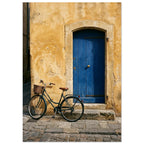 Bicycle And Blue Door Art Print