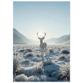 deer art print for the living room, soft painterly artwork on matte paper