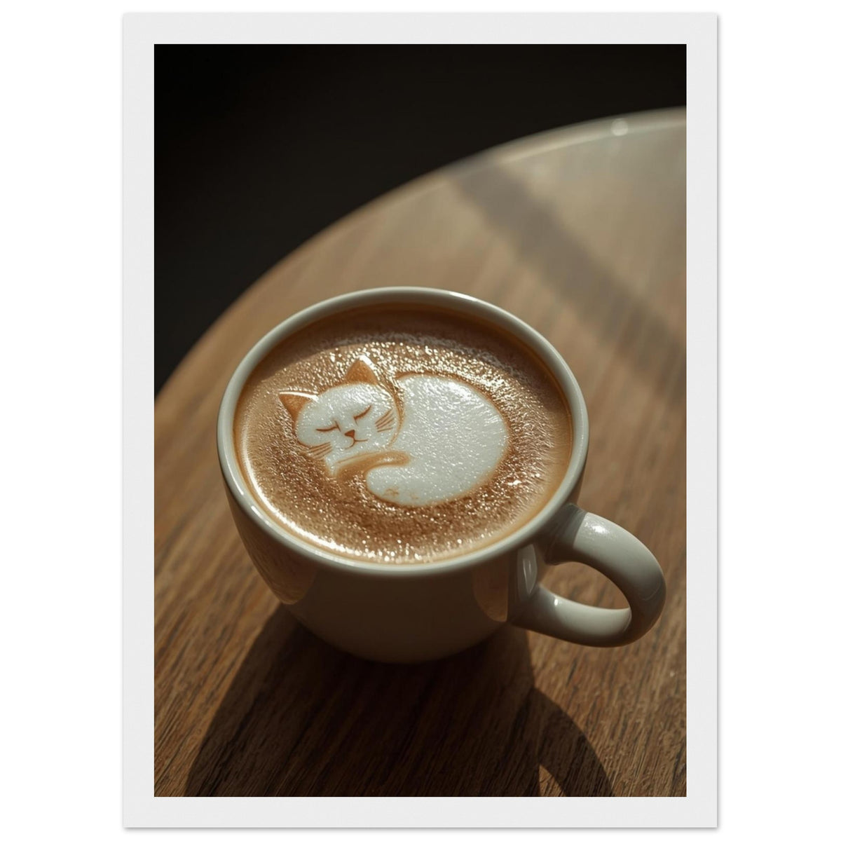 Cat in Soft Light Art Print – Framed