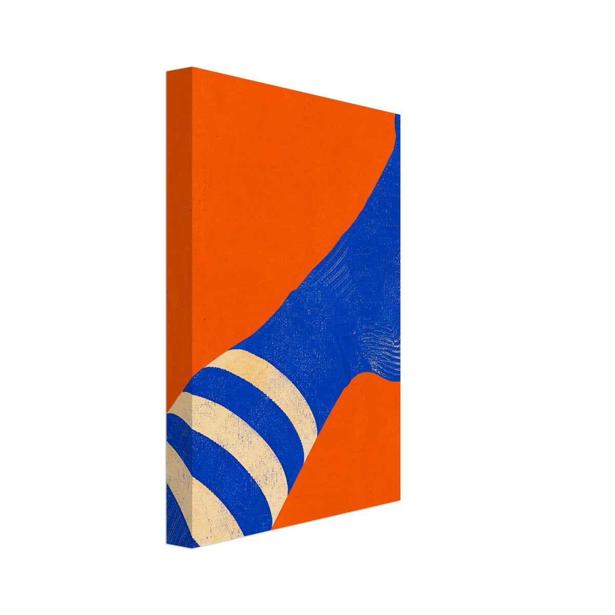 Blue Striped Sock Graphic Art Print – Canvas