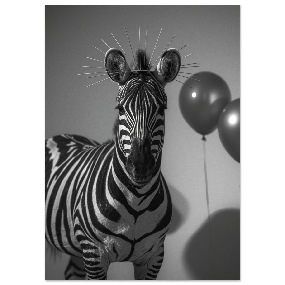 zebra art print for the living room, soft painterly artwork on matte paper