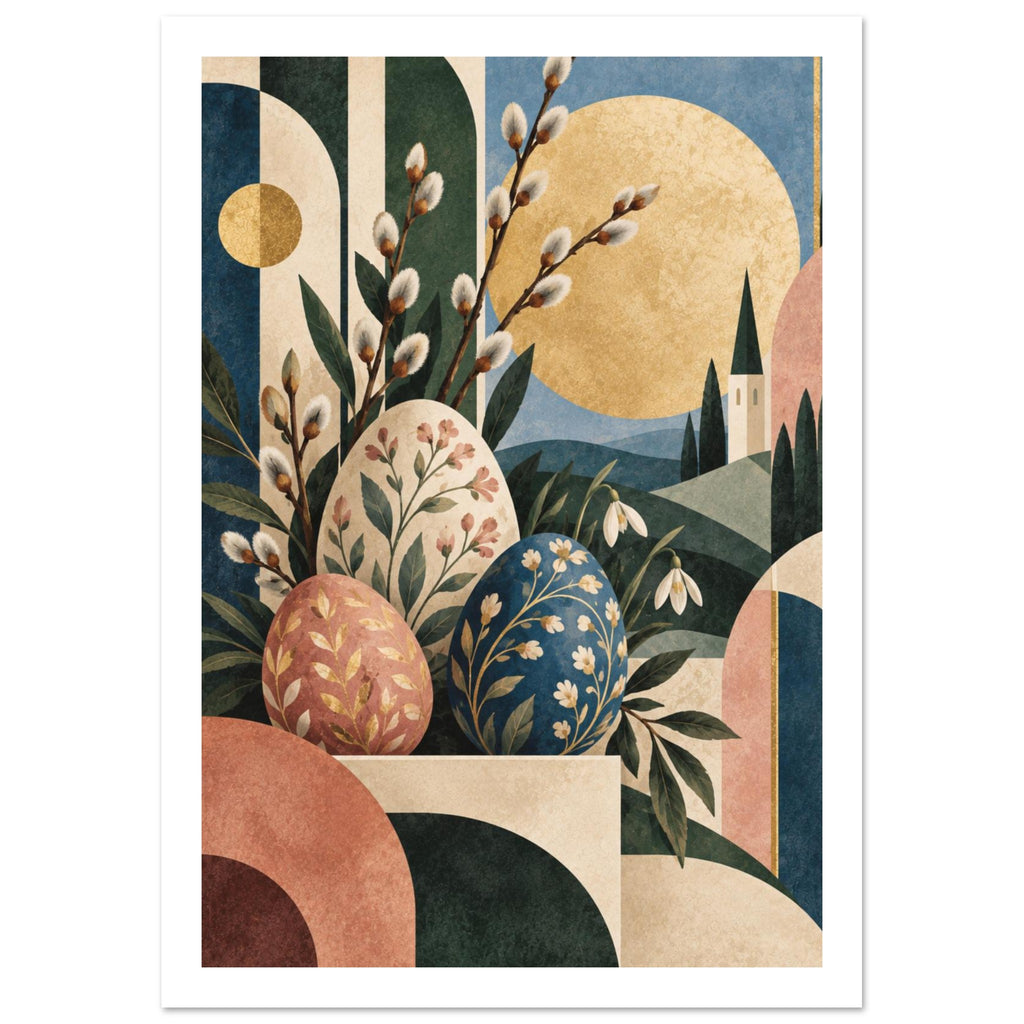 original abstract composition art print for the living room, soft painterly artwork on matte paper