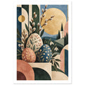 original abstract composition art print for the living room, soft painterly artwork on matte paper