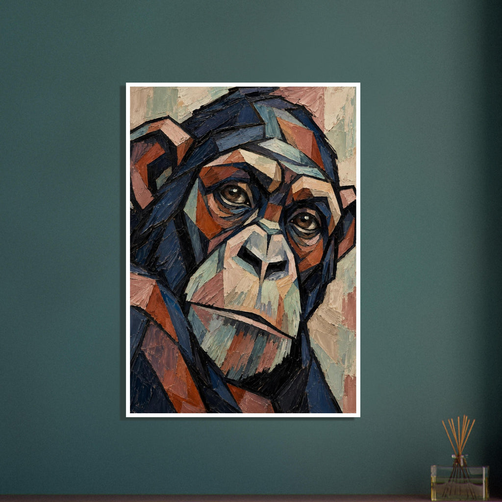 original abstract composition art print for the living room, soft painterly artwork on matte paper