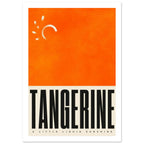 Tangerine Orange Typography Poster – White Border
