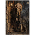 Elephant-Headed Gentleman And Cat Art Print