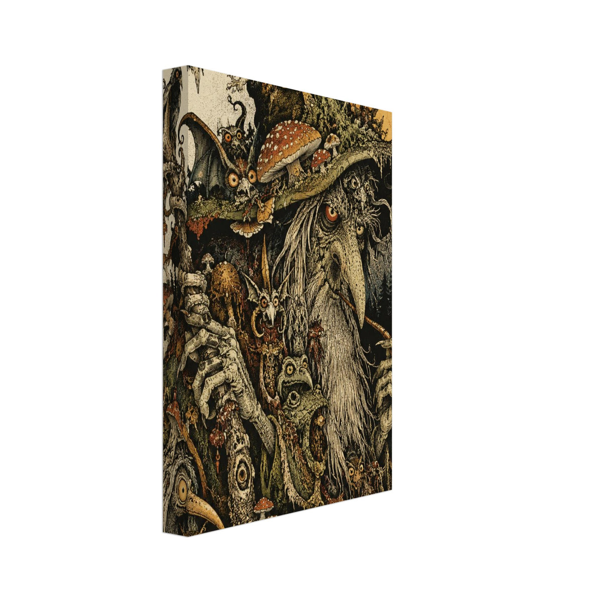 Forest Wizard Vintage Style Art Print – Canvas