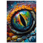 lizard art print for the home office, soft painterly artwork on matte paper