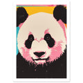 panda art print for the living room, soft painterly artwork on matte paper