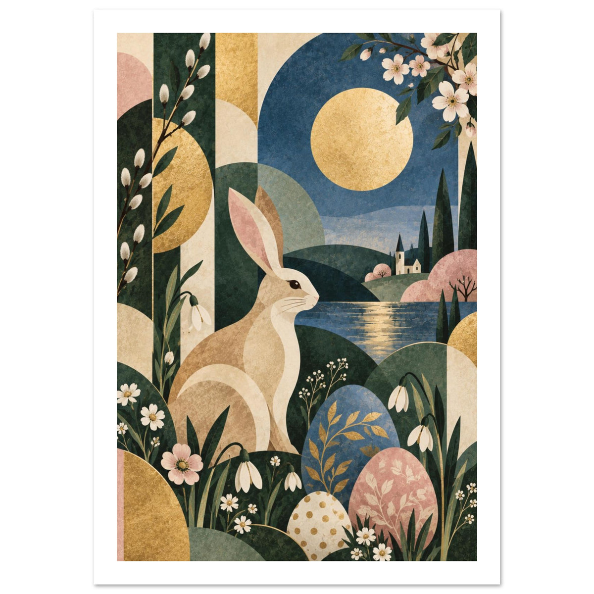 The Gentle Original Abstract Composition VI Art Print – White Border