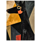 dog art print for the living room, soft painterly artwork on matte paper