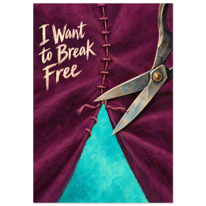 I Want To Break Free Typography Poster