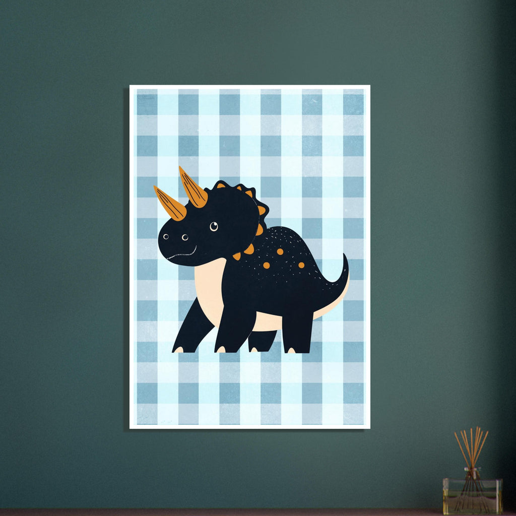 dinosaur art print for the nursery, soft painterly artwork on matte paper