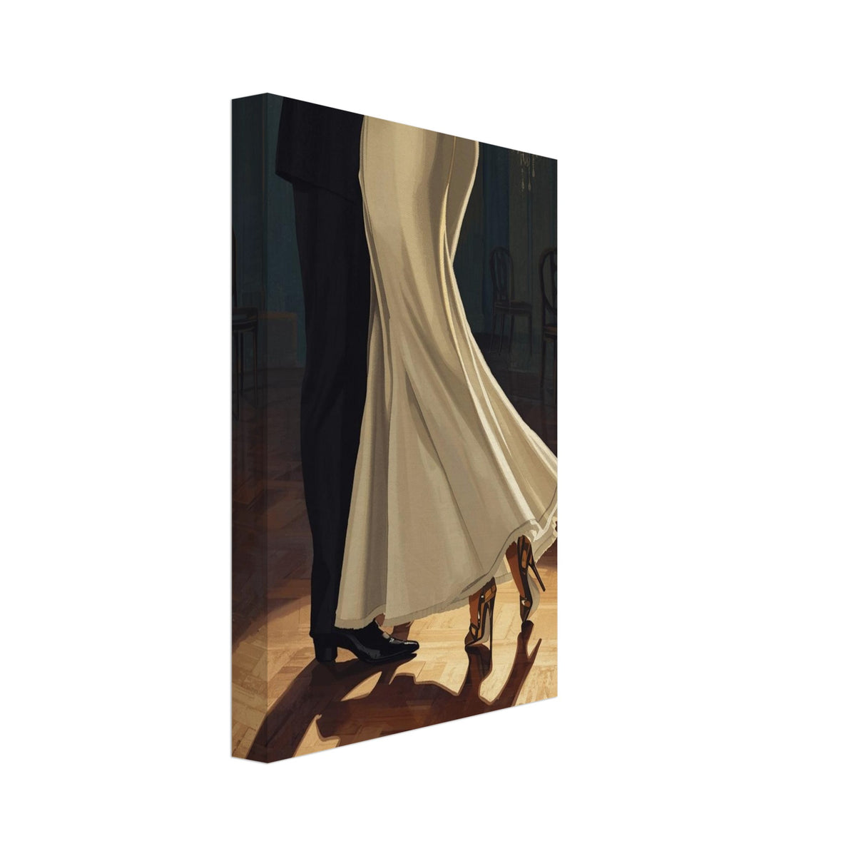 Dancing Couple Vintage Style Art Print – Canvas