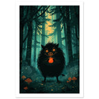 pig art print for the kitchen, soft painterly artwork on matte paper