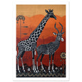 wild animal art print for the living room, soft painterly artwork on matte paper