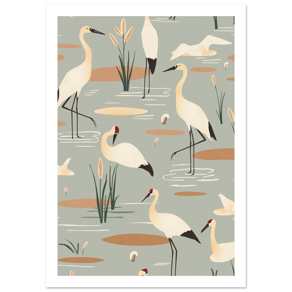 small garden bird art print for the kitchen, soft painterly artwork on matte paper