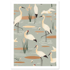 small garden bird art print for the kitchen, soft painterly artwork on matte paper
