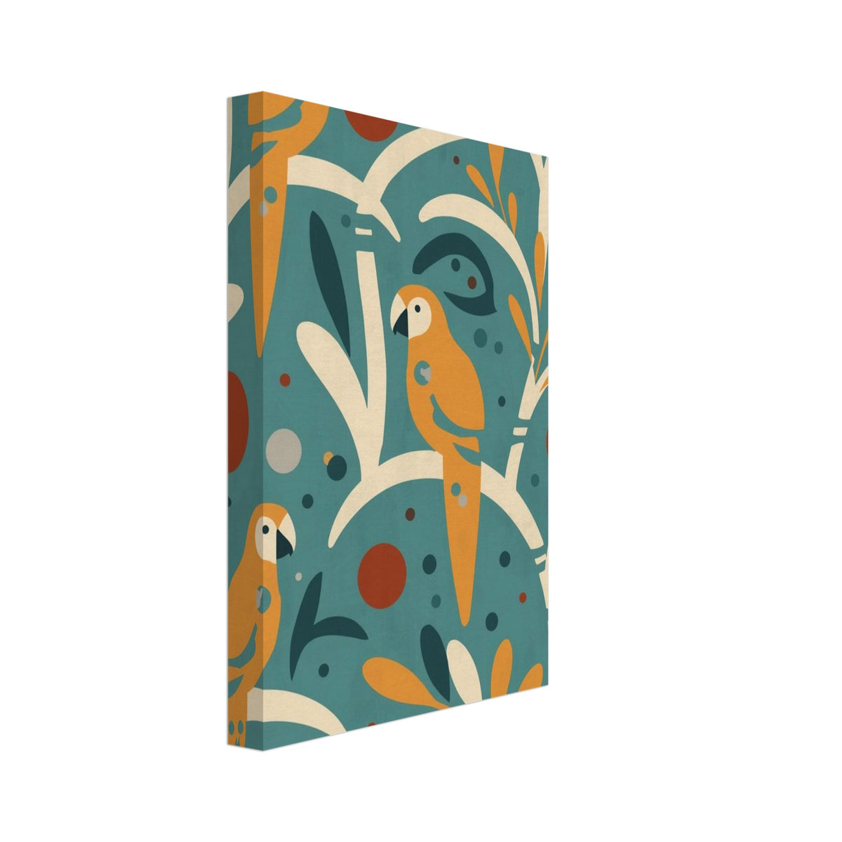 parrot art print for the living room, soft painterly artwork on matte paper