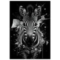zebra art print for the living room, soft painterly artwork on matte paper