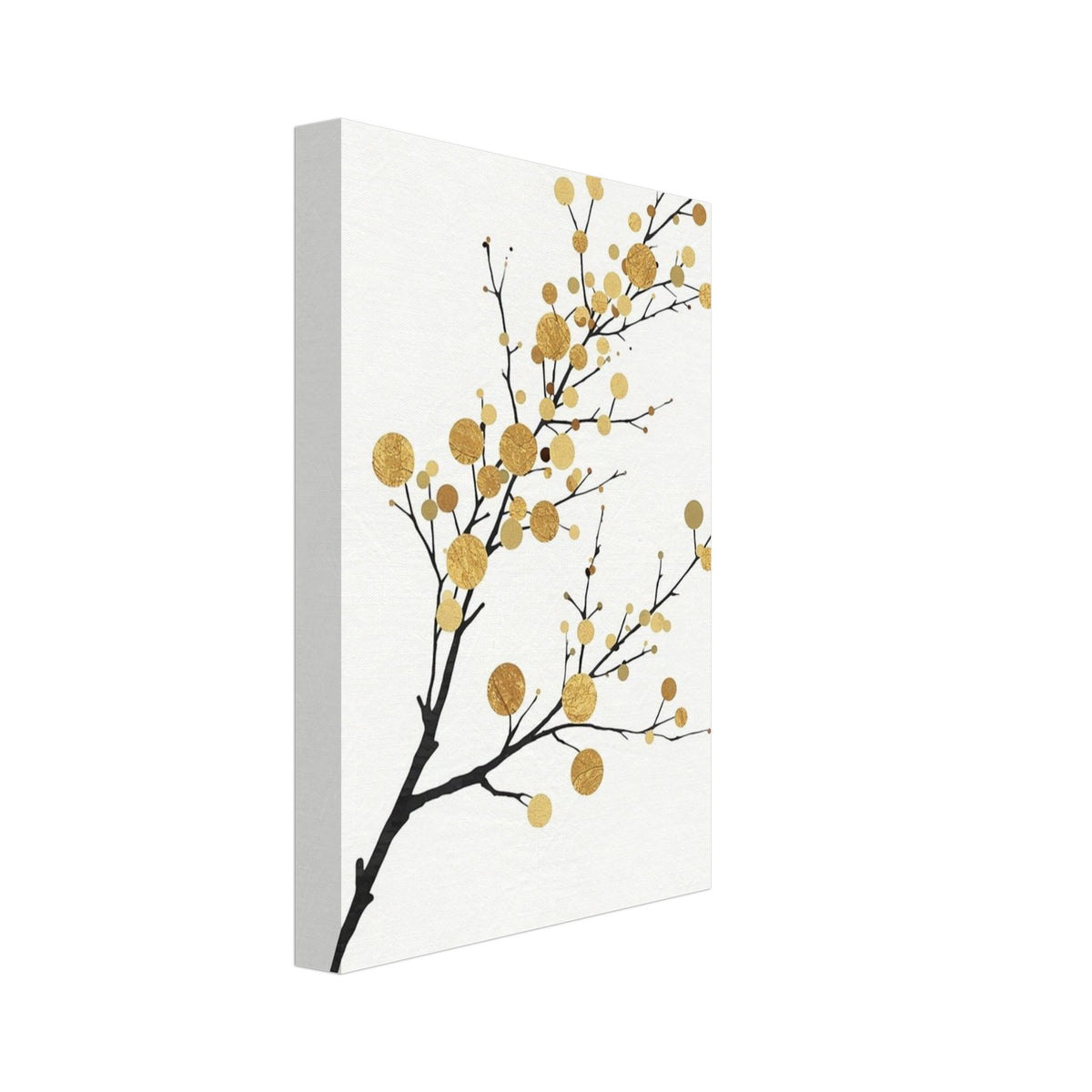 Gold Botanical Branch Art Print – Canvas