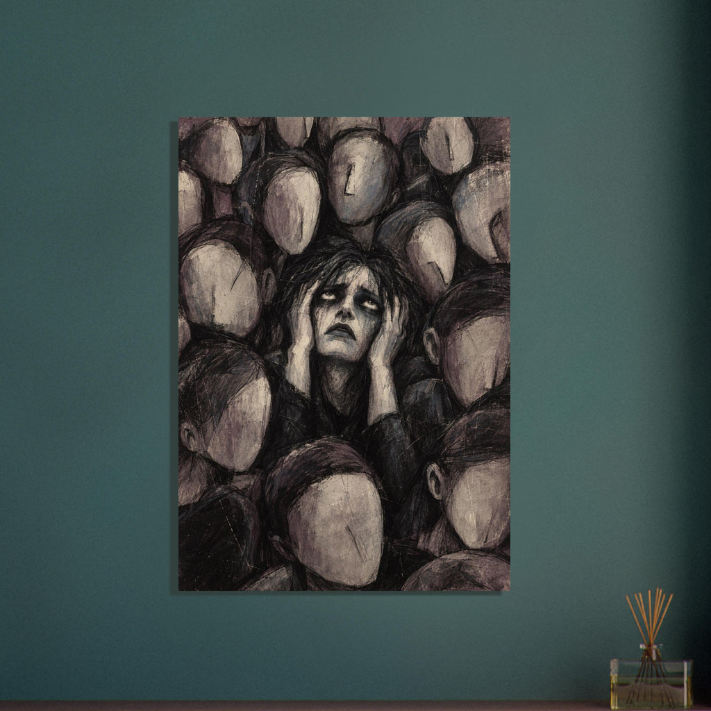original abstract composition art print for the living room, soft painterly artwork on matte paper