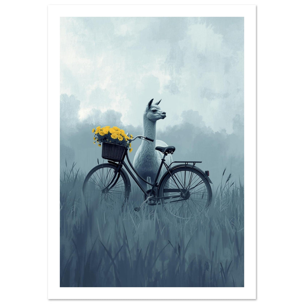 sheep art print for the living room, soft painterly artwork on matte paper