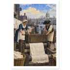 Riverside Laundry Vintage Art Print – White Border