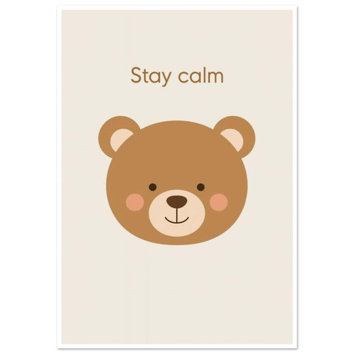 bear art print for the living room, soft painterly artwork on matte paper