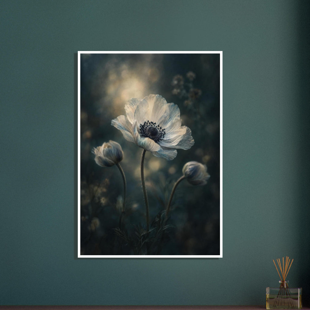 original abstract composition art print for the living room, soft painterly artwork on matte paper