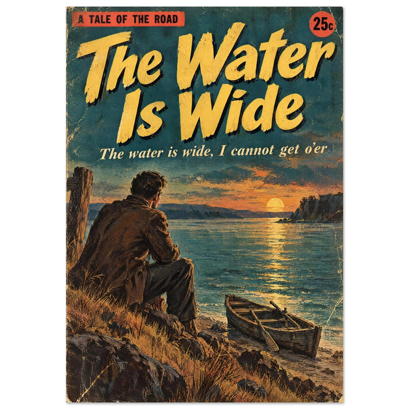 The Water Is Wide Retro Art Print