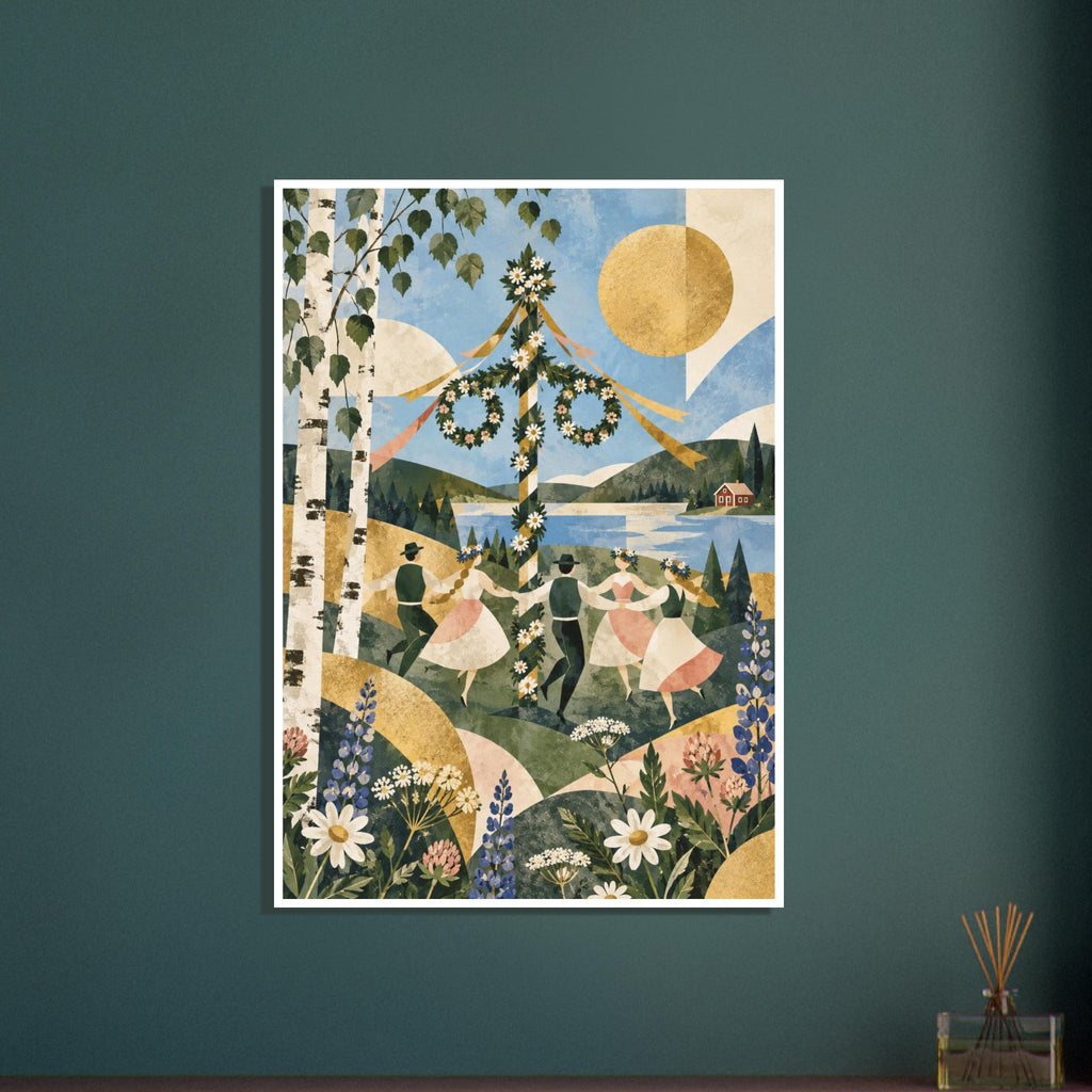 original abstract composition art print for the living room, soft painterly artwork on matte paper