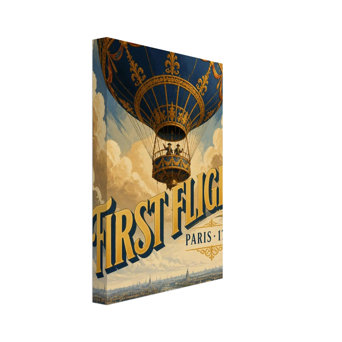 Hot Air Balloon Vintage Paris Poster – Canvas