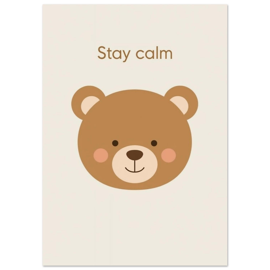 bear art print for the living room, soft painterly artwork on matte paper