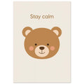 bear art print for the living room, soft painterly artwork on matte paper
