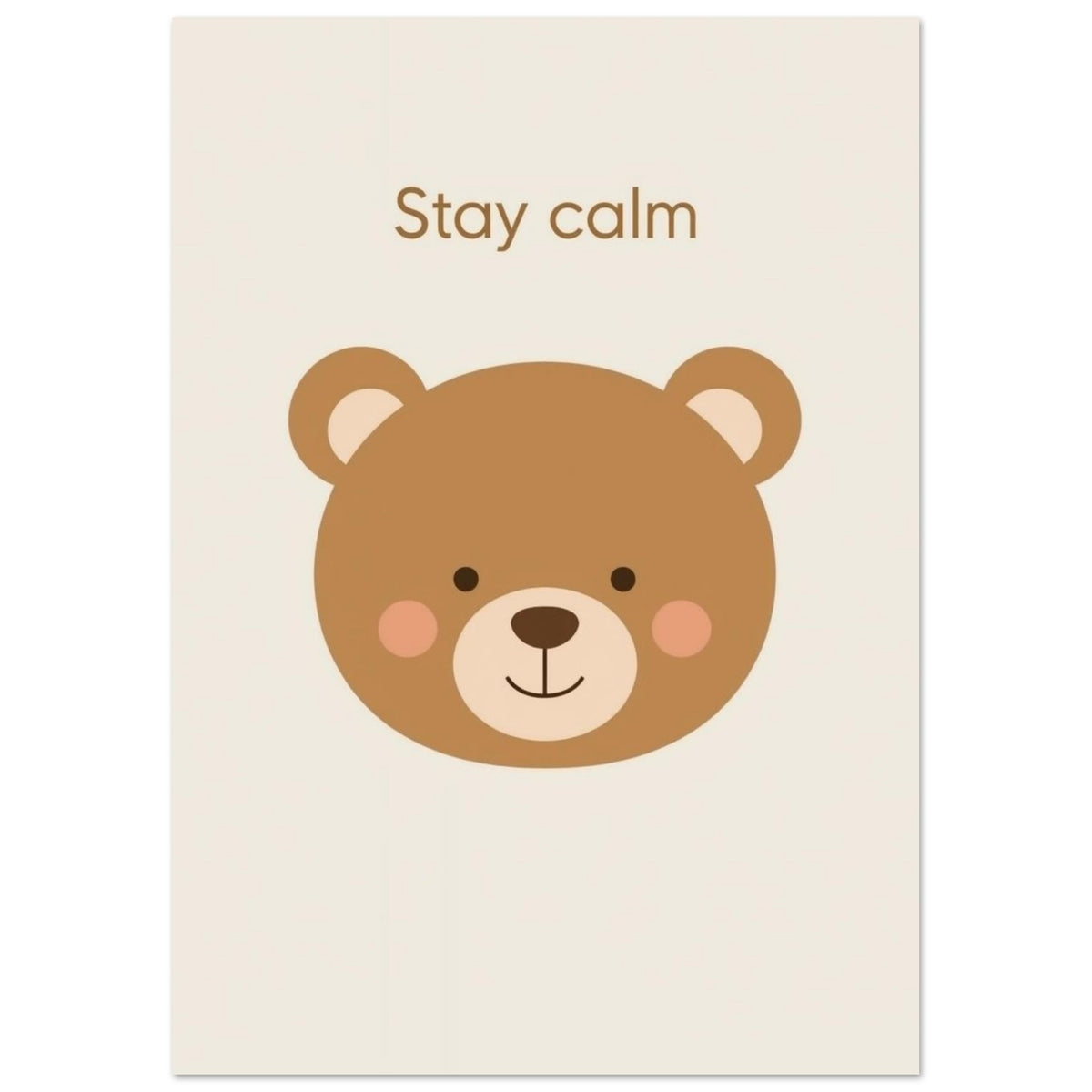 bear art print for the living room, soft painterly artwork on matte paper