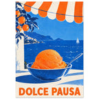 Orange Sorbet Retro Coastal Poster