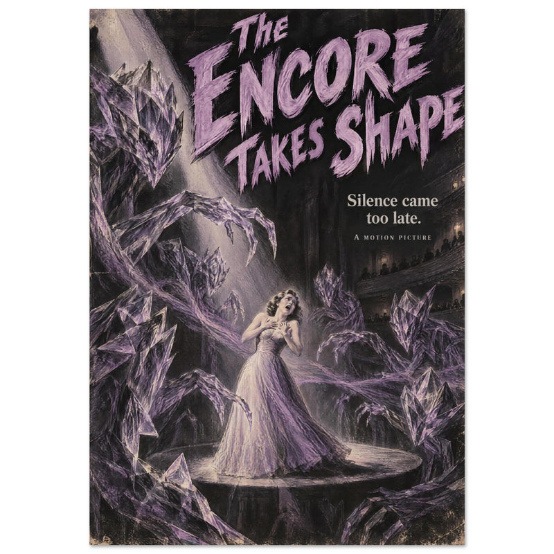 Crystal Creatures Retro Horror Poster