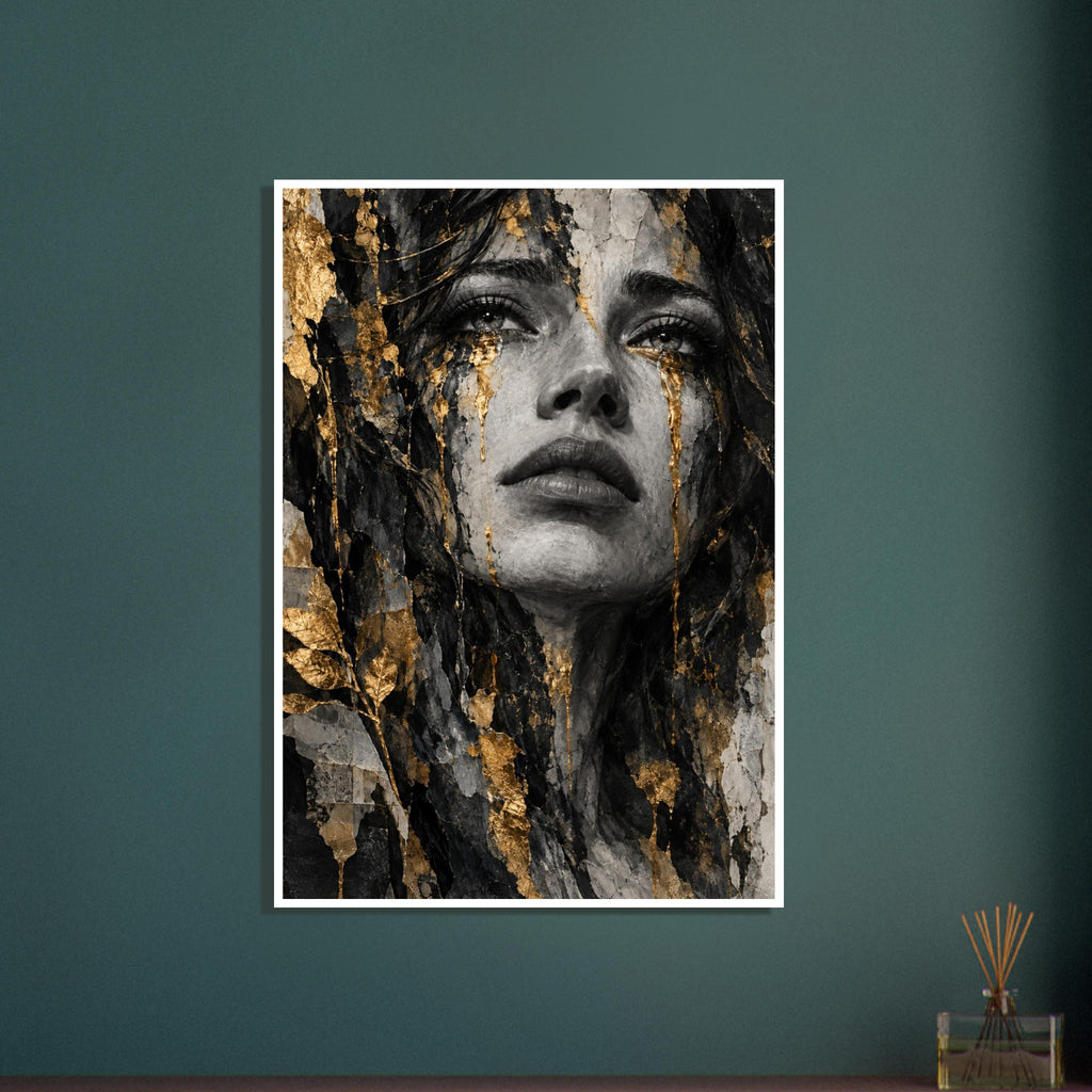 original abstract composition art print for the living room, soft painterly artwork on matte paper
