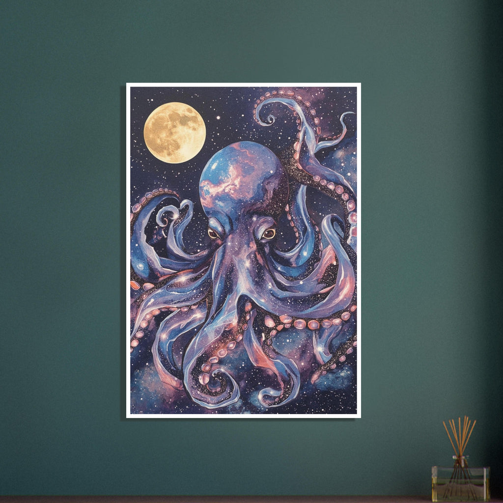 deep sea fish art print for the bathroom, soft painterly artwork on matte paper