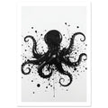 kraken art print for the home office, soft painterly artwork on matte paper
