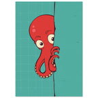 deep sea fish art print for the bathroom, soft painterly artwork on matte paper