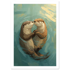 little woodland mouse art print for the nursery, soft painterly artwork on matte paper