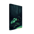 sea turtle art print for the bathroom, soft painterly artwork on matte paper