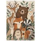 Woodland Animals Earthy Nursery Art Print