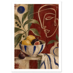 original abstract composition art print for the living room, soft painterly artwork on matte paper