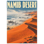 Namib Desert Vintage Travel Poster