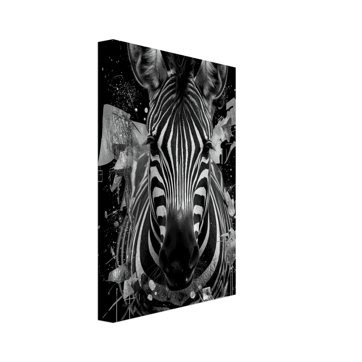 zebra art print for the living room, soft painterly artwork on matte paper