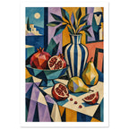 Original Abstract Composition in Soft Light ZBUS Art Print – White Border