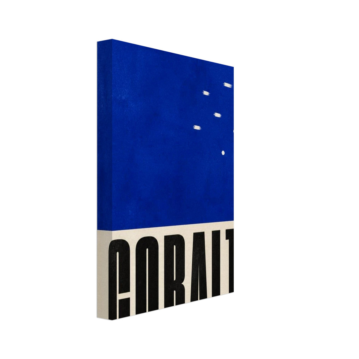 Cobalt Blue Typography Poster – Canvas
